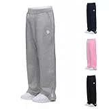 ​Herren Kinder Jogginghose Sweatpants Baumwolle Weite Baggy Breite mit Elastische Bund & Zwei Seitentaschen Warme Herbst Winter Sporthose mit Kordelzug Lounge Bequem Zweiteiliges Set Hoodie und Hose