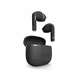 SBS Go Pods TWS – Semi-In-Ear True Wireless Stereo Ohrhörer, Ladeetui, Integriertes Mikrofon, Touch-Steuerung, für Smartphone, Tablet, Laptop, 12 Stunden Wiedergabe, Schwarz