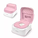 Ingenuity Prepare to Potty 3-in-1 System - Töpfchen, Aufsatz, Tritthocker, einfache Handhabung, für Kinder ab 18 Monaten (Rosa)