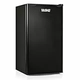 YASHE 92L Kühlschrank mit Gefrierfach, Kleiner Kühlschrank mit Gemüsefach, Mini Kühlschrank, Einbaukühlschrank, 7 Einstellbare Temperaturregelung, Energieeffizien für Büro, Zimmer, Miniküche