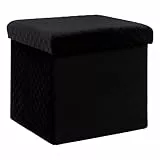 5 five simply smart Hocker faltbar 31x31cm mix n modul velour schwarz