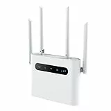HOSAYA Tragbare WiFi-4G-SIM-Karte, WiFi-Modem LTE CPE 32, WLAN-Benutzer, RJ45-Port X 3, vier große Antennen, WLAN-Router, WLAN-Hotspot auf dem Desktop oder an der Wand montierbar