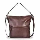 DONBOLSO Damen Handtasche Berlin I Design Leder Shopper I Damen Handtasche Vintage Leder I Hochwertige 100% Ledertasche in braun I Elegante Umhängetasche für stilvolle Frauen
