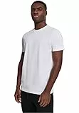 Urban Classics Herren Basic Tee – Kurzarm T Shirt mit Rundhalsausschnitt in regulärer Passform für Freizeit Sport Alltag und Streetwear Outfits,Weiß,XL