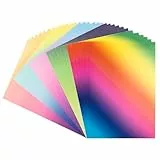 Ideen mit Herz Dekor-Papier mit Farbverlauf | bunter Deko-Karton | DIN A4 | 250 g/m² | intensiv oder pastell (5 verschiedene Farbverläufe | 30 Bogen)