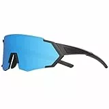 Perkanion Schnelle Brille Herren Fahrradbrille Polarisiert - Sport Sonnenbrille mit UV Schutz Windschutz Rennrad Fahrrad MTB Sportbrille für Herren Damen