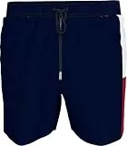 Tommy Hilfiger Herren Badeshorts Medium Drawstring mit Tunnelzug, Blau (Desert Sky), XL