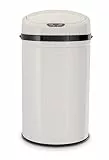 Echtwerk Abfalleimer, Mülleimer mit Sensor, elektrischer Müllbehälter, Infrarot Bewegungssensor, Korpus aus Edelstahl, Fassungsvermögen 30 Liter, brushed, INOX White