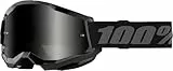 100% Strata 2 MX Offroad-Schutzbrille, sandschwarz, mit Rauchglas