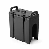 HENDI Thermo Getränkebehälter mit Ablasshahn, AmerBox, für den Transport von heißen und kalten Getränken, Thermobox, Thermobehälter, Transportbox, 9,4L, 230x420x(H)470mm, LDPE, Schwarz
