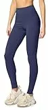 Merry Style Leggings Damen Baumwolle für das ganze Jahr Bequeme Leggings Blickdicht Damen Ideal für Yoga Sport Gym und Freizeit MS10-198 (Dunkelblau, L)