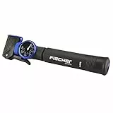 FISCHER Mini-Pumpe umschaltbar zwischen Druck/Volumen,für alle gängigen Ventile geeignet, mit Manometer, schwarz