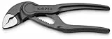 KNIPEX Cobra XS Mini-Wasserpumpenzange, 100 mm, Muttern bis 24 mm, Rohre bis 28 mm, Selbstklemm-Effekt, Rohrzange, EDC, 87 00 100