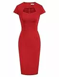 GRACE KARIN Vintage Damen Retro Bodycon Kleid Elegante Bleistiftkleider Für Cocktail Arbeit CL8947-2 XS