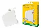 Schellenberg 50145 Aufschraubwickler Flexo MINI, inklusive 7 m Gurtband, schwenkbar um 180°, Aufputzmontage, weiß