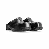 SIKA Unisex Bequemer offener Clog, breites Holzfußbett, rutschfeste PU-Laufsohle, Permair Leder-Clogs für die Landwirtschaft, stoßdämpfender Sicherheitsclog für BAU, Industrie und Lagerhaltung