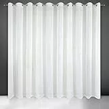 Eurofirany Lucy Voile-Vorhang, Weiß, 300 x 250 cm