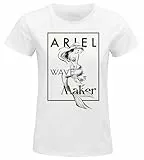 cotton division T-Shirt für Damen, weiß, Small