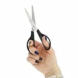 D.RECT PO-16 16cm 24 Stück Edelstahl Schneidschere für Papier und Tapes l Kunststoff-Griff l Schulschere Schere für Einsatz in Zuhause l Schule und Büro, Schwarz, 110912