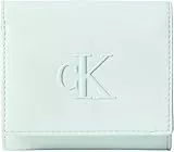Calvin Klein Damen Geldbörse Bold Medium Bifold Klein, Türkis (Whispering Blue), Einheitsgröße