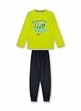 Sanetta Jungen-Schlafanzug lang grün | Hochwertiger und bequemer Schlafanzug aus Baumwolle für Jungen. Pyjamaset für Jungen 152
