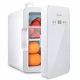 AstroAI Mini Kühlschrank, 6 Liter Fridge mit Temperaturregelung, AC/DC Tragbarer thermoelektrischer Kühler und Wärmer für Schlafzimmer, Kosmetik, Muttermilch, Haushalt & Reisen, Weiß