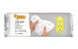 Jovi Air Dry Modelliermasse, gebrauchsfertig, lufttrocknend, auf Basis von Feuchtton, 1 kg in weiß