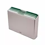 Joseph Joseph Folio 4 Stück Schneidebrett-Set, schlanker Halter für organisierte Aufbewahrung, Groß – Salbeigrün, Grün/Silber, 35.7cm x 26.2cm - Groß, 35.7cm X 26.2cm - Große