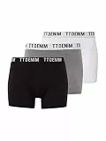 TOM TAILOR Denim Herren Boxershorts im 3er-Pack 1004002, 10350 - Heather Grey Melange, M