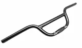 BMX Fahrrad Lenker Aluminium Fahrradlenker freistyle bike handlebar 620 640mm H110 mm Schwarz silber (640mm Schwarz)