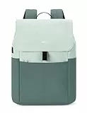 ECOHUB Kontrastfarben Rucksack Damen, 16 Zoll Laptop Rucksack, Tagesrucksäcke mit 8 Fächern & diebstahlsicherer Tasche, Daypack mit Trolley-Schlitz für Schule, Uni, Arbeit & Reise (Forest Sage)
