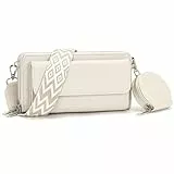 Snmoec Handytasche zum umhängen kleine Handtasche Damen umhängetasche Damen klein Mit Kartensteckplatz münzbörse Crossbody Bag klein Beige