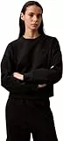 Calvin Klein Damen Sweatshirt Archive Logo French Terry Crew Neck, Schwarz (Black), XS
