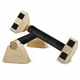Noxtioanip 2 Stück Liegestützgriffe, Holz Parallettes 25cm, Calisthenics Equipment, Handstand Griffe Aus Holz, Liegestütz Barren, Rutschfeste Push Up Bars für Calisthenics, Fitness, Oberkörpertraining