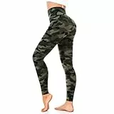 FuelMeFoot Leggings Damen High Waist Blickdicht Leggins mit Bauchkontrolle Slim Fit Angenehm Weiche Elastische Sportleggings 1 Pack-04-Camo S/M