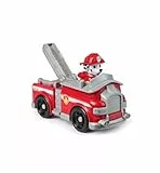 PAW PATROL - Marshall-Figur mit Feuerwehr-Fahrzeug, stabiles Basis-Fahrzeug, authentisches Spielzeug zur Serie für Kinder ab 3 Jahren