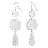 LILIE&WHITE Ohrringe Lange Ohrhänger für Damen – Elegantes Tropfen-Design aus mattem Silber, vielseitig und stilvoll für Alltag und besondere Anlässe