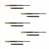 Emuca - Schubladenschienen kugellager 45mmx450mm, Set aus 5 Paar aus schubladenauszug Vollauszug mit dämpfer, Schwarz
