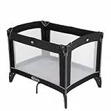 Graco Kompaktes Reisebett, leicht, mit kompakter Faltung und Tragetasche, geeignet ab Geburt bis ca. 3 Jahre, Schwarz/Grau Mode