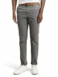 TOM TAILOR Denim Herren 1008253 Slim Fit Chino Hose Mit Gürtel, 10952 - Castlerock Grey, 36W / 34L EU