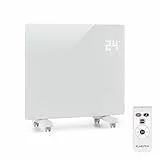 Klarstein Elektroheizung, Konvektor-Heizung mit Bodenrollen, Mobile Elektroheizung Energiesparend, Schlanke, Leise Heizung Elektrisch, Standgerät Heizkörper Elektrisch mit Thermostat, 1000 W