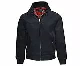 Knightsbridge Harrington Jacke Herrenjacke Retrostyle Scooterjacke Bomberjacke (Schwarz/XL)