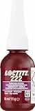 LOCTITE Schraubensicherung 222, Schraubenkleber für die Sicherung von Justierschrauben, niedrigfestes Schraubensicherungsmittel für kleine Metallgewinde, 1x10ml