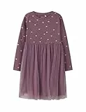 Name IT Mädchen Nmfnadja Dress Noos Kleid, Arctic Dusk, 98 EU