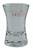 TableRoc 702620 Wachtmeister Schnapsglas, Shotglas, Stamper, 28ml, mit Rotring bei 2cl, Glas, transparent, 24 Stück