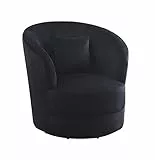 Atlantic Home Collection Sessel Colin, 360Grad, Polyester, Schwarz, BxTxH: 84cm x 85cm x 84 cm