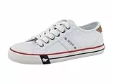 MUSTANG Damen Low-Top Sneaker, Frauen Halbschuhe,straßenschuhe,Strassenschuhe,Sportschuhe,Freizeitschuhe,Turnschuhe,Weiß,39 EU
