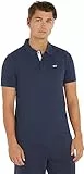 Tommy Jeans Herren Tjm Slim Placket Dm0dm15370 Kurzarm Poloshirts, Blau, XL EU