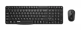 Rapoo X1800S kabelloses Tastatur-Maus Set Wireless Deskset 1000 DPI Sensor 12 Monate Batterielaufzeit ergonomisch für Links- und Rechtshänder DE-Layout QWERTZ PC & Mac - schwarz, Kompakt