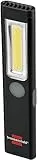 Brennenstuhl LED Akku Handleuchte PL 200 AC/LED Taschenlampe mit COB LED (200lm, inklusive USB C Ladekabel, bis zu 12h Leuchtdauer, Inspektionsleuchte COB mit Magnet und Clip)